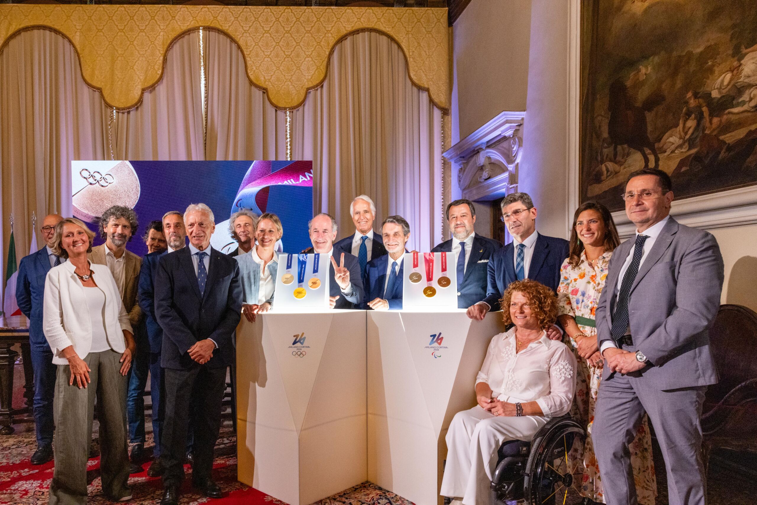 Am 16. Juli wurden die Olympischen und Paralympischen Medaillen 2026 im Palazzo Balbi in Venedig vorgestellt.