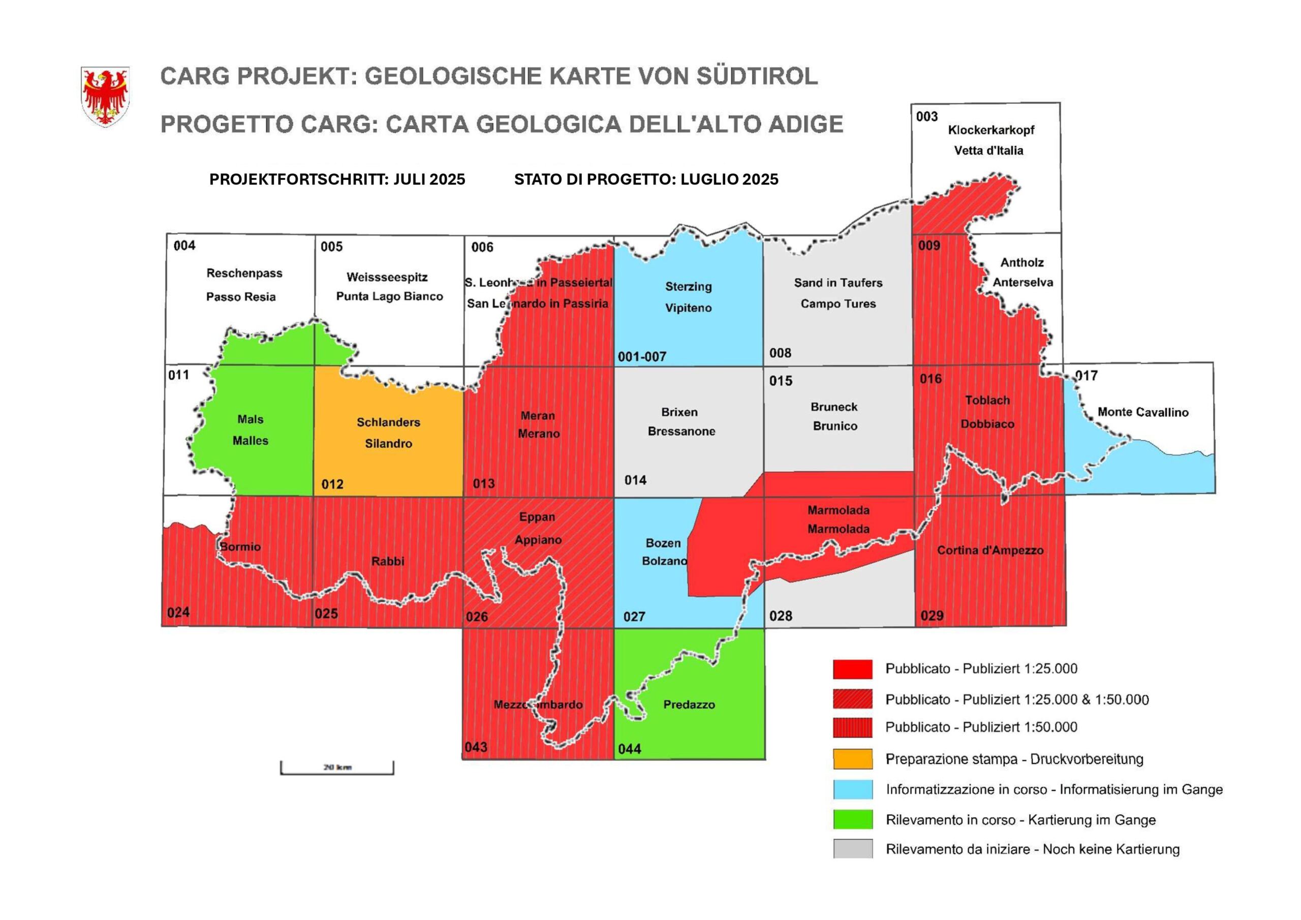 Das Projekt der geologischen Kartierung des Landes ist mit den geologischen Daten für Antholz um ein weiteres Teil erweitert. 