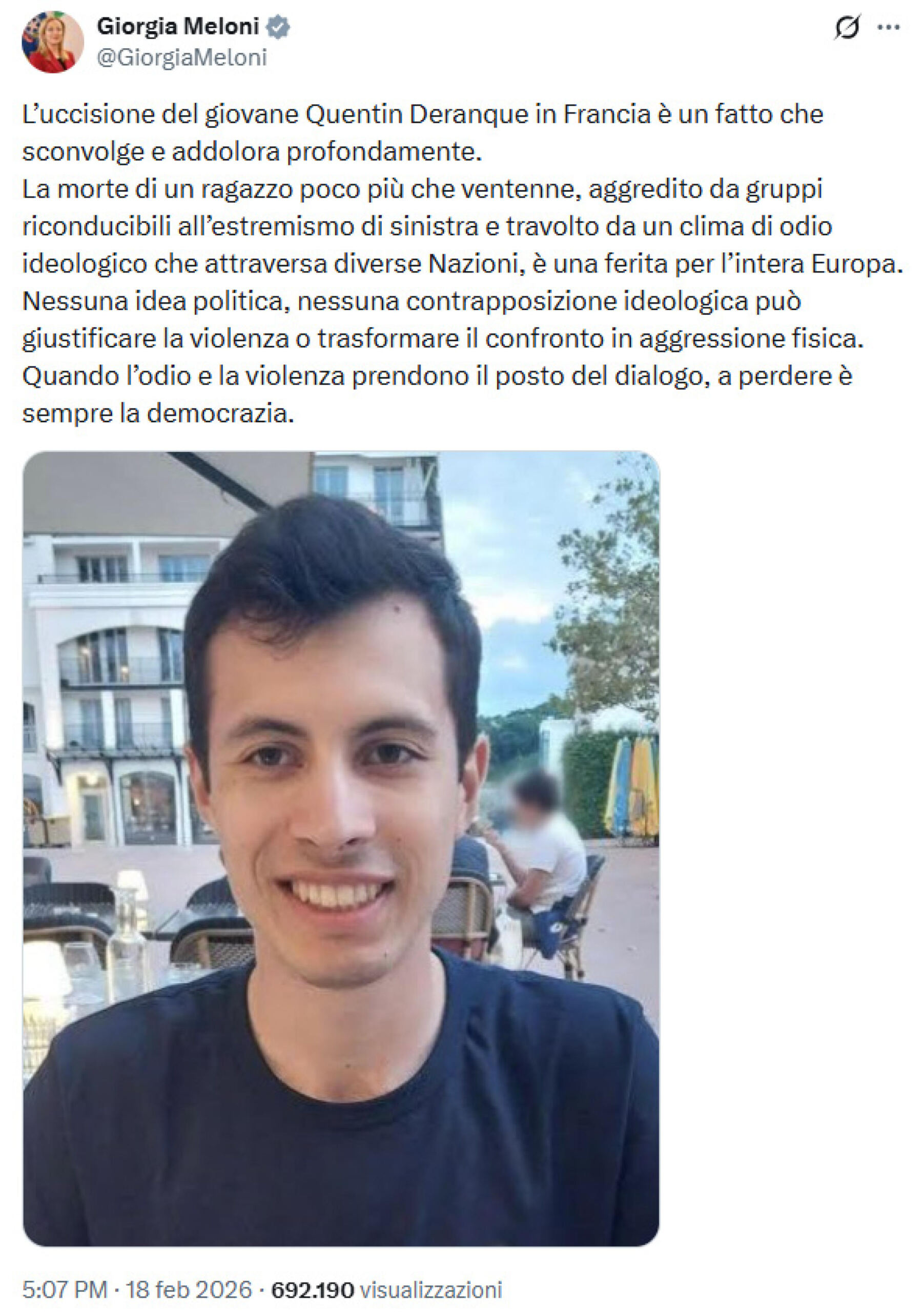 Macron weist Meloni nach Lyon-Mord scharf zurecht